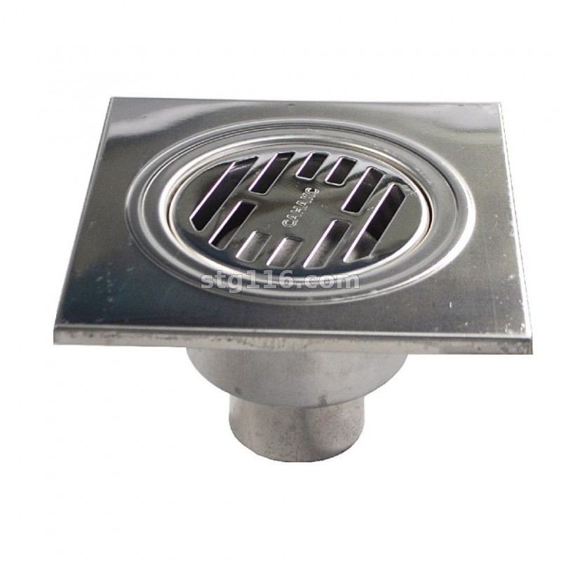 Трап нерж. (00022) 150*150 на выход 50мм,верт.