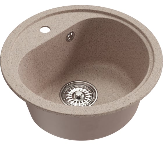 Мойка ML-GM10 круглая, песочная (302) гл 180